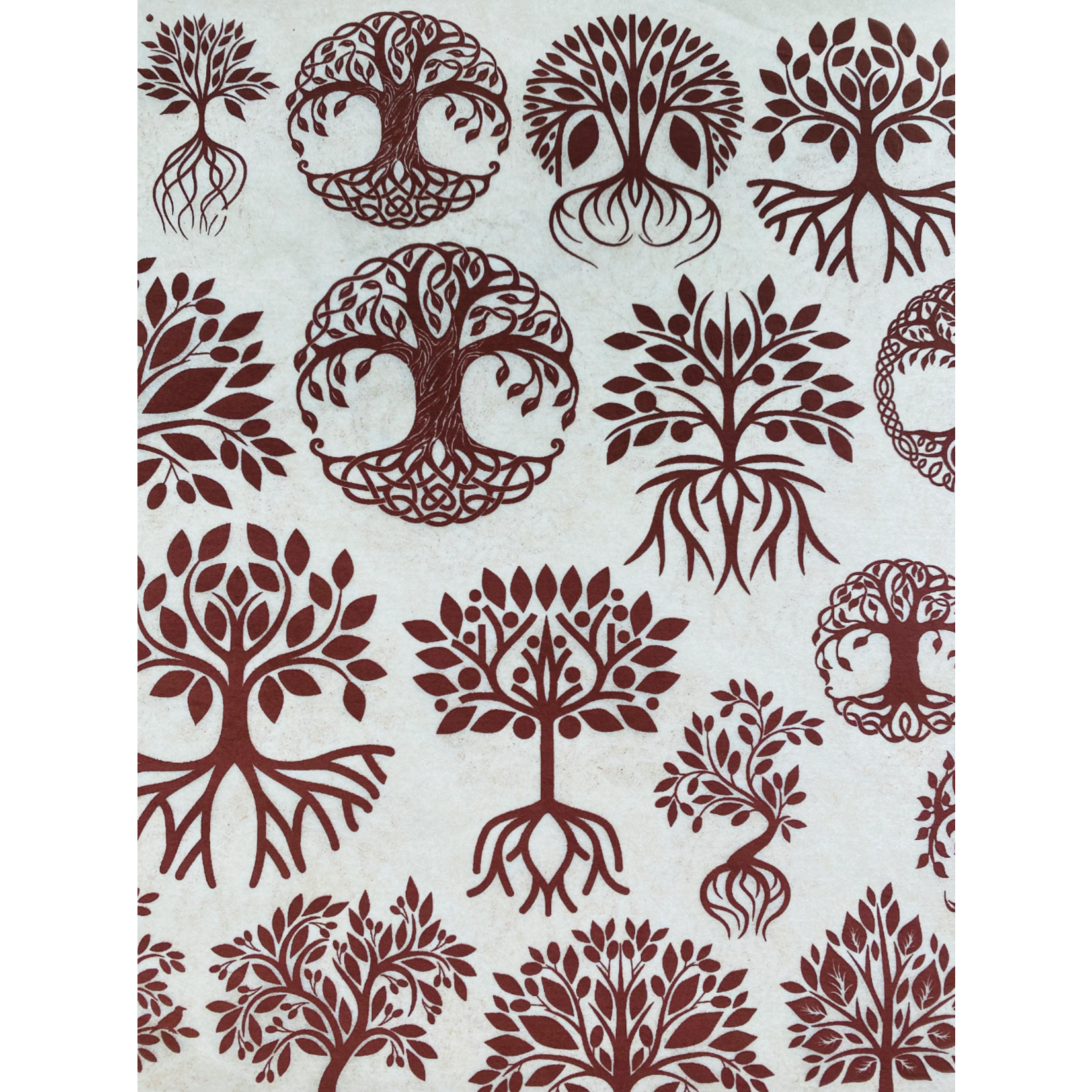 Elan Pottery Transfers Yggdrasil Underglaze Transfer - Brown