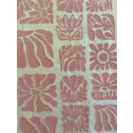Elan Pottery Transfers Wood Block Flowers Underglaze Transfer - Pink