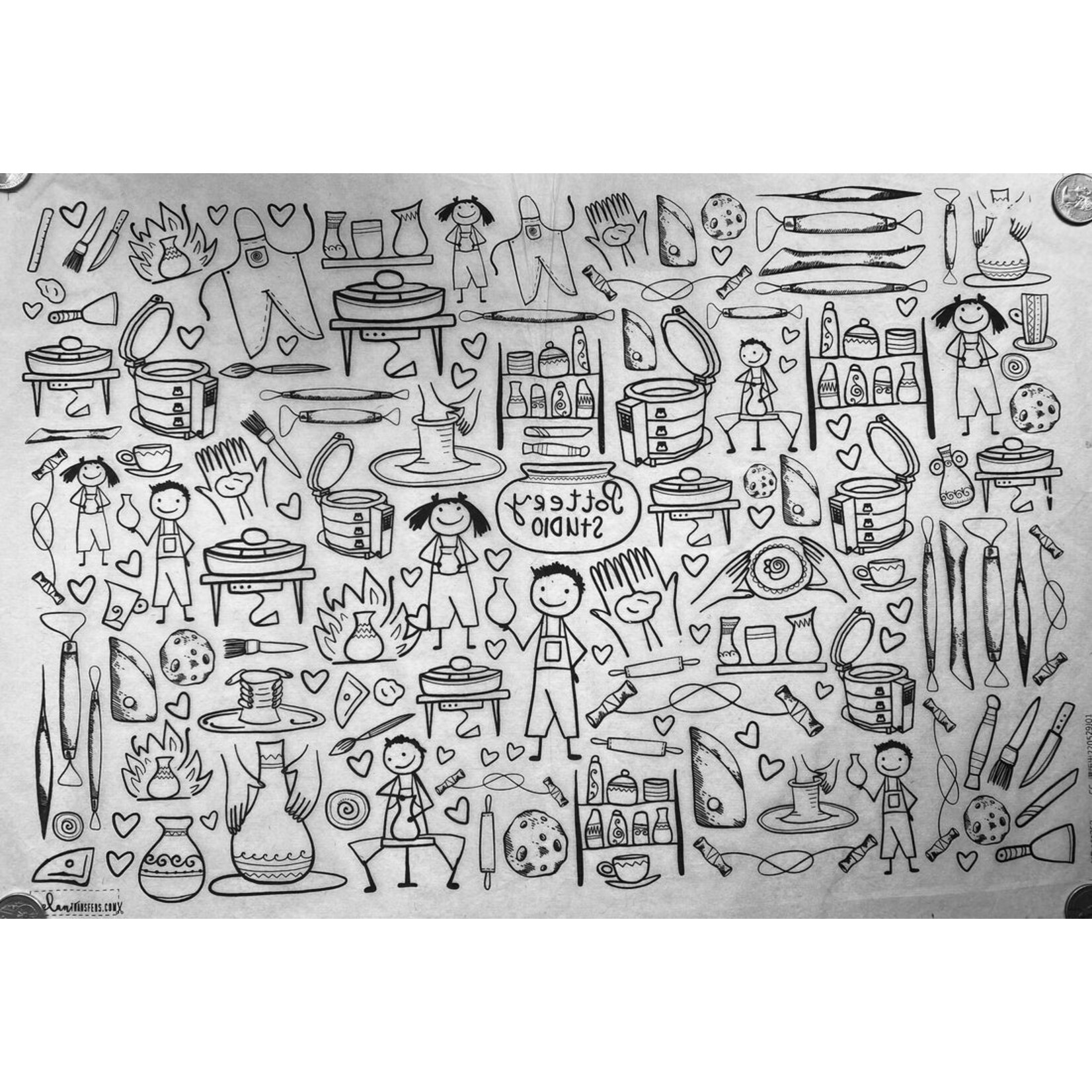 Elan Pottery Transfers Pottery Supply Underglaze Transfer - Black