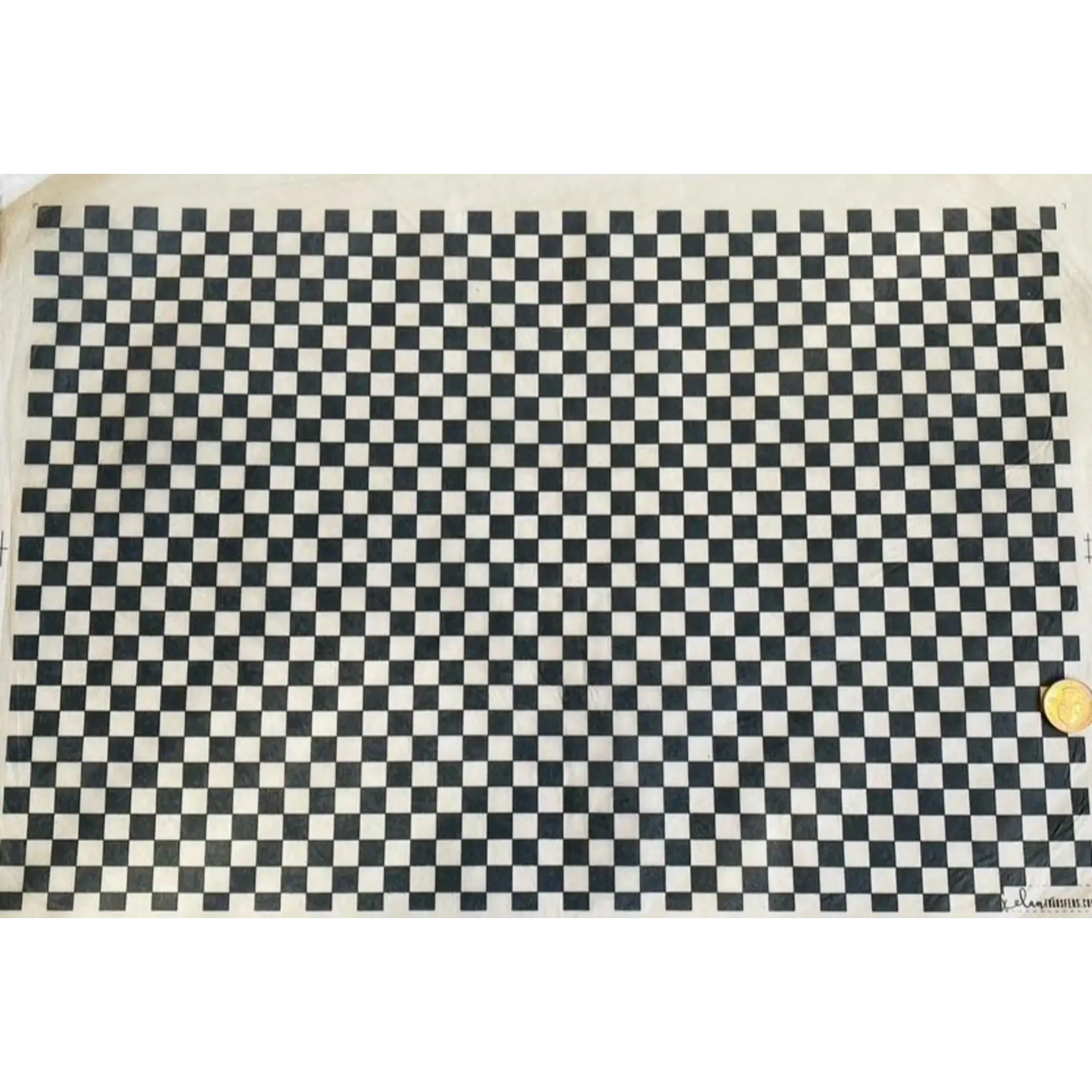 Elan Pottery Transfers Checkerboard Underglaze Transfer - Red