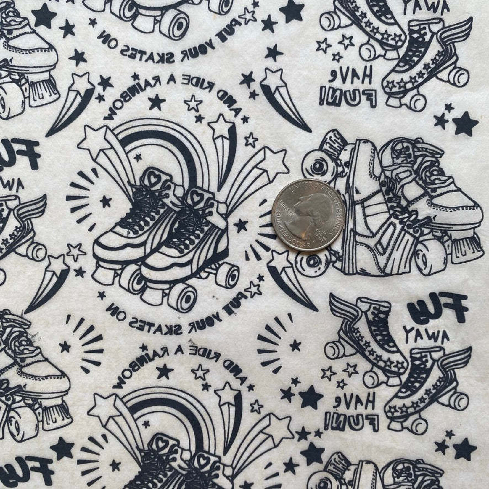 Elan Pottery Transfers Roller Skates Underglaze Transfer - Black
