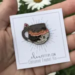 Elan Pottery Transfers Crystal Mug Enamel Pin - Copper