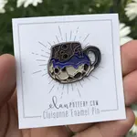 Naked Skull Mug Enamel Pin - Copper