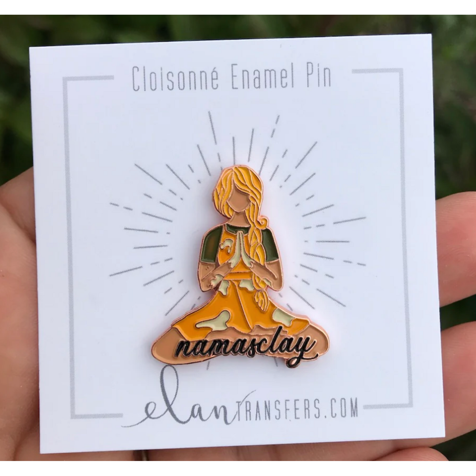 Elan Pottery Transfers Namasclay Enamel Pin - Blonde Hair