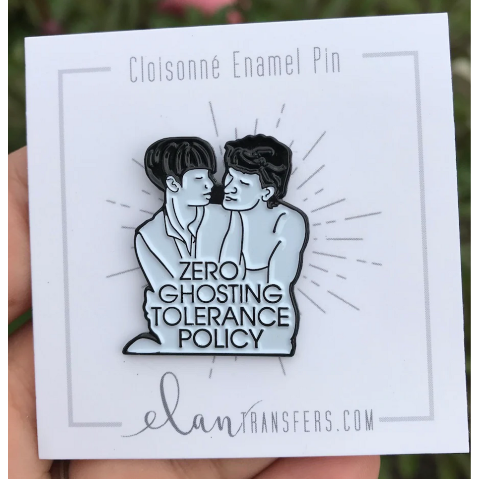 Elan Pottery Transfers No Ghosting Tolerance Policy Enamel Pin