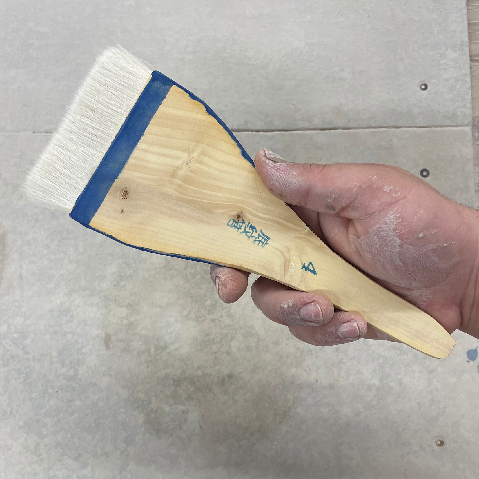 Chinese Clay Art HAKE BRUSH GOAT HAIR 4"