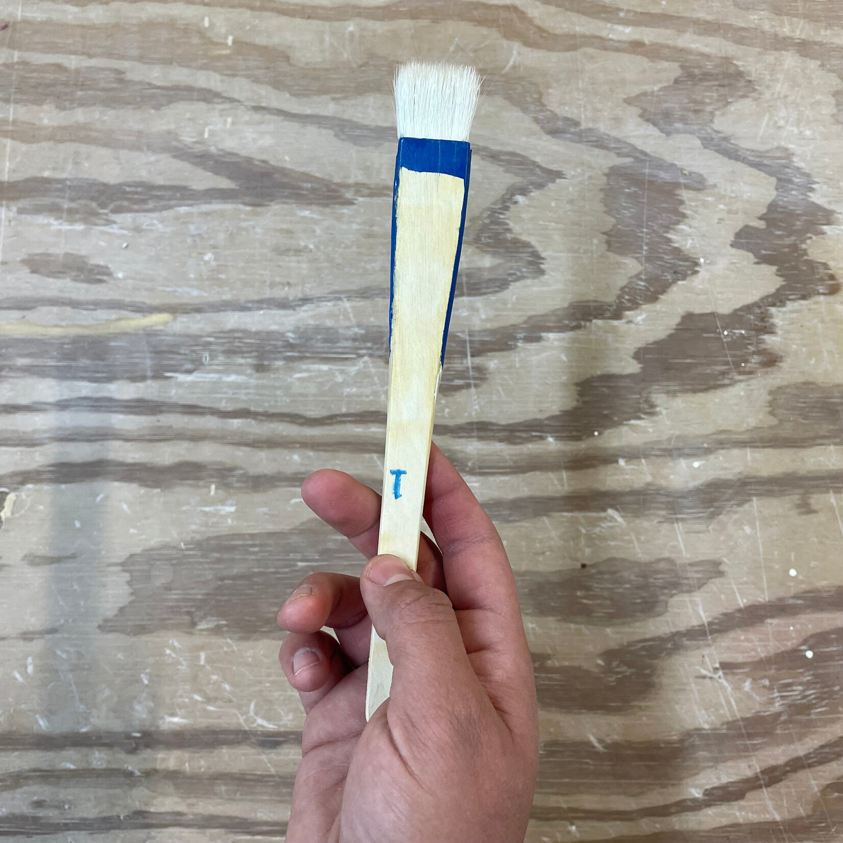 Chinese Clay Art HAKE BRUSH GOAT HAIR 1"