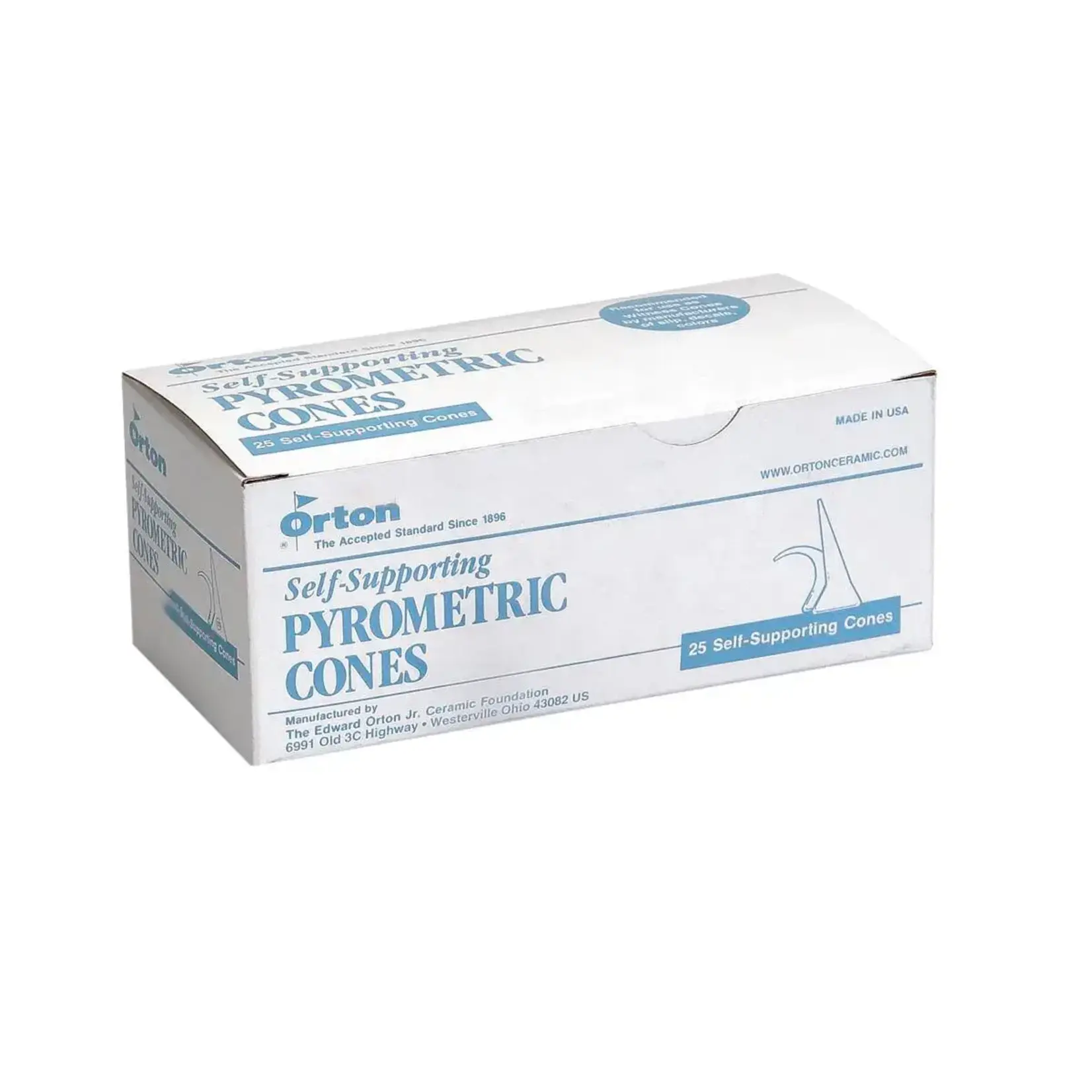 Orton Ceramic Foundation Cone 7-SELF SUPPORT 25/BX