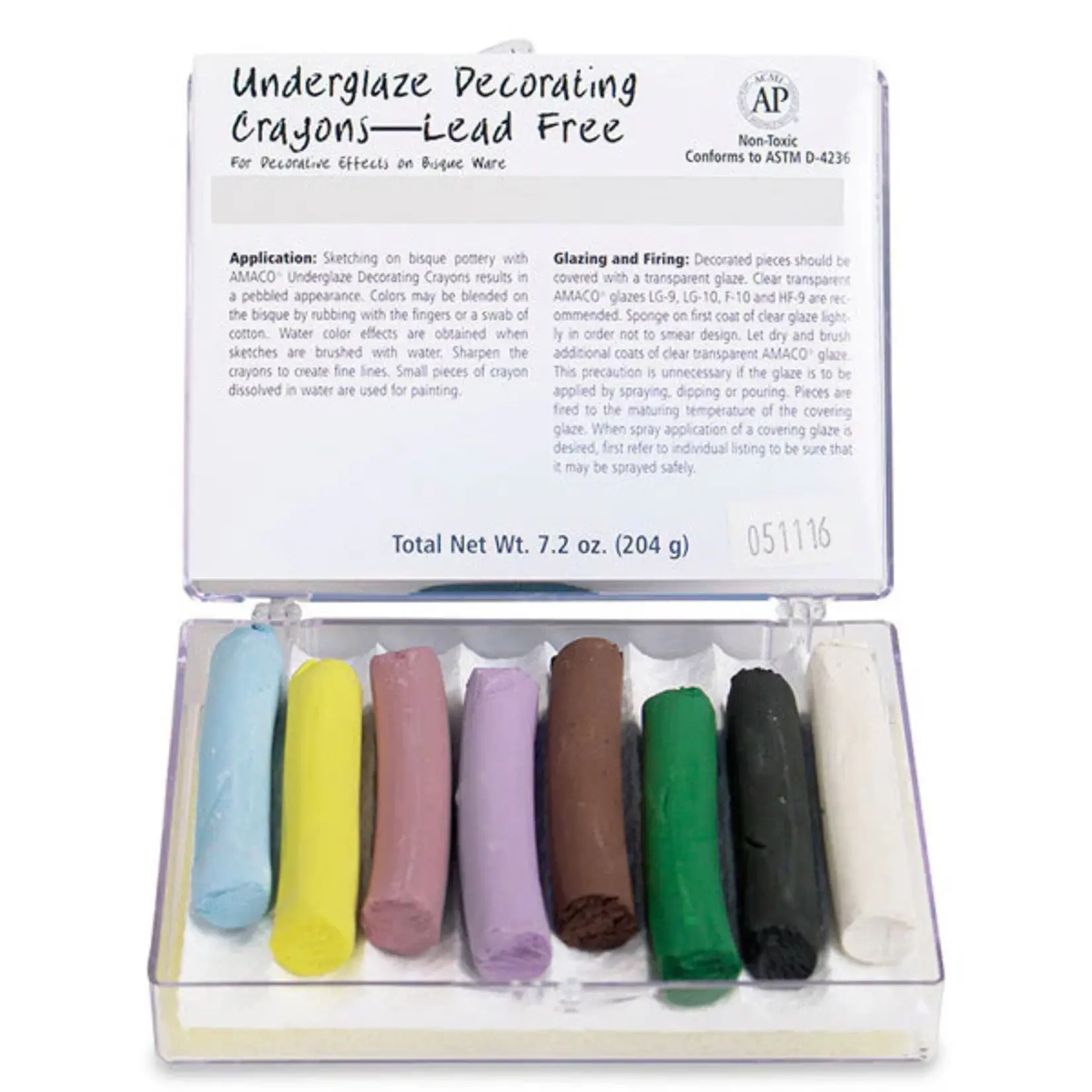 American Art Clay Underglaze Chalk Crayon Set #208