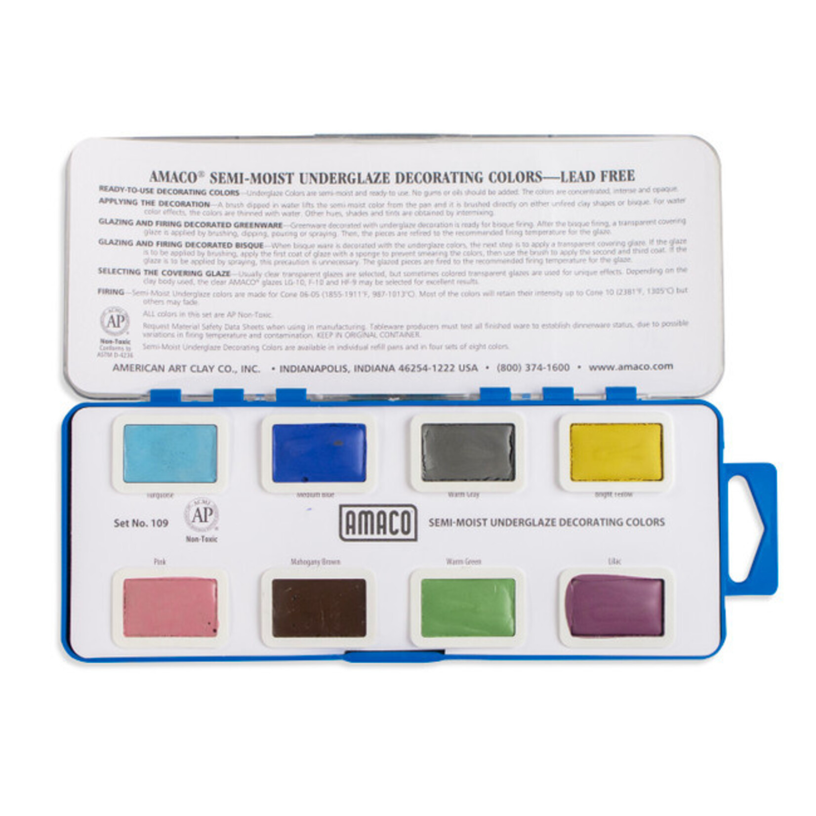 American Art Clay Semi-Moist Underglaze Set #109