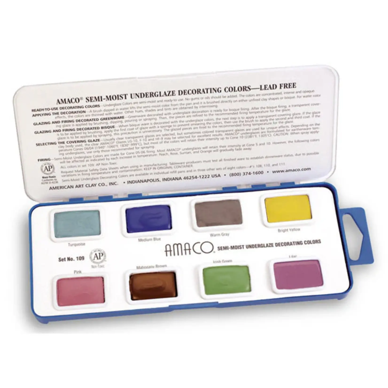 American Art Clay Semi-Moist Underglaze Set #109