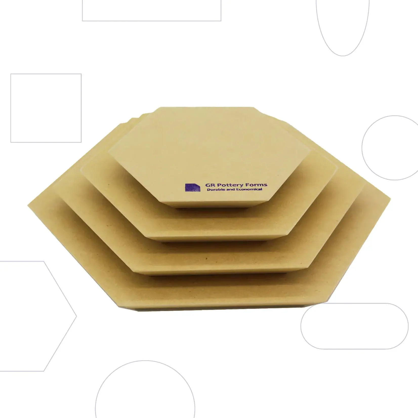 GR Pottery Forms GR FORMS HEXAGON STACK PACK (4 PIECES)