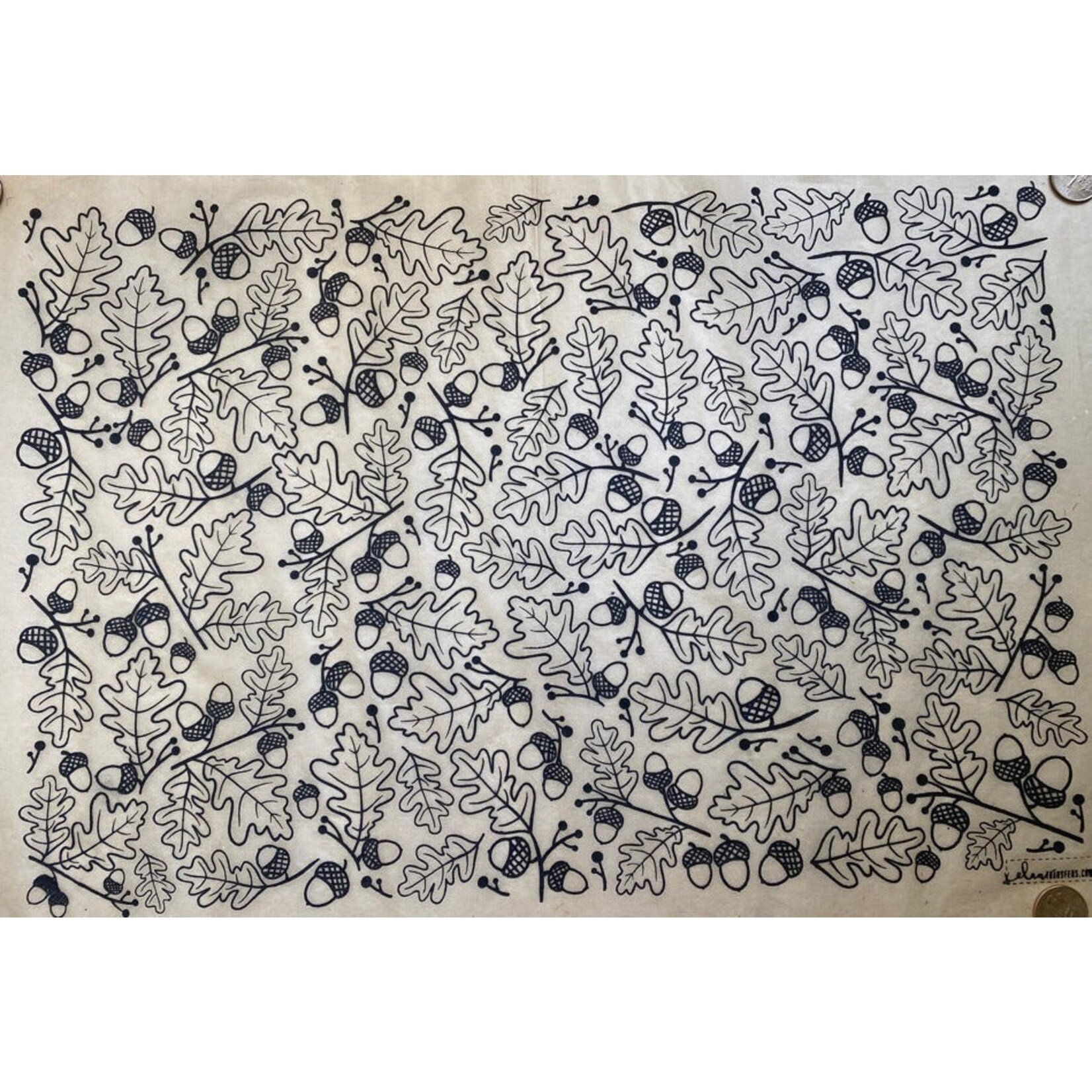 Elan Pottery Transfers Acorns Underglaze Transfer - Black