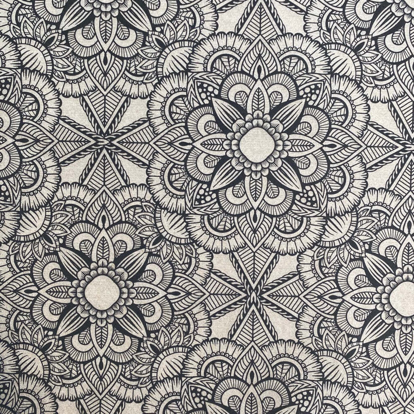 Elan Pottery Transfers Mandala (Open Center) Underglaze Transfer - Black