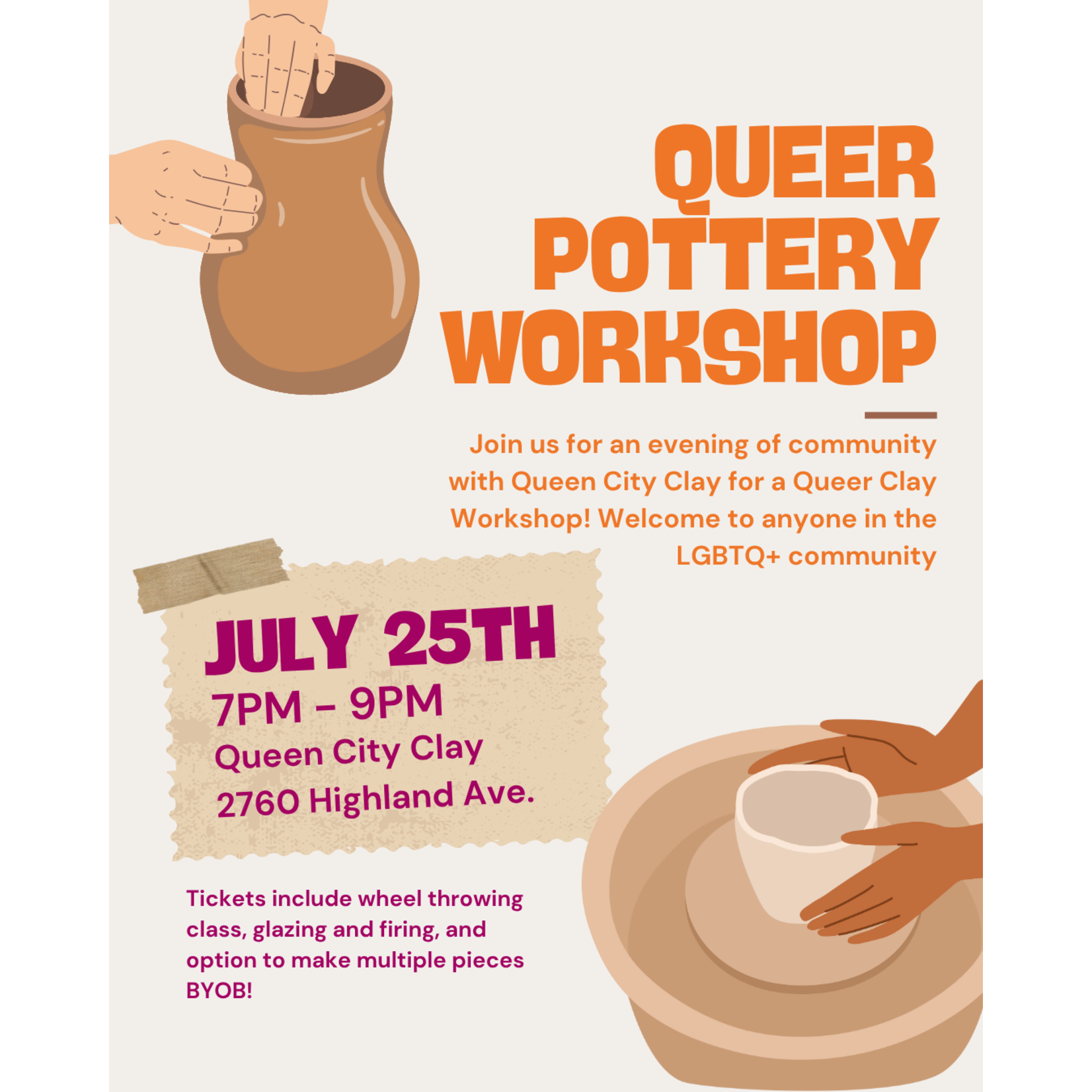 Queer Pottery Night-July 25,  2025