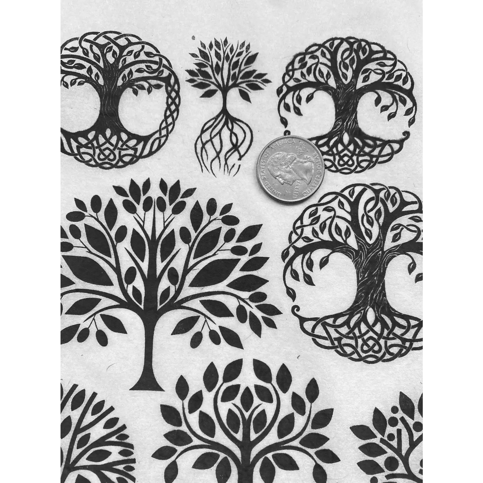Elan Pottery Transfers Yggdrasil Underglaze Transfer - Black