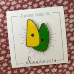 Elan Pottery Transfers Silicone Rib Enamel Pin
