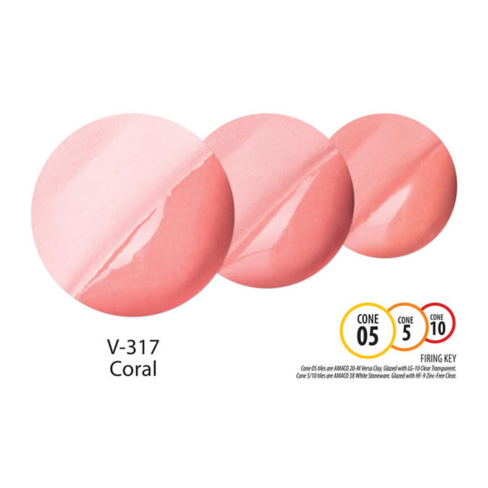 American Art Clay UG LIQ V-317 CORAL UNDERGLAZE