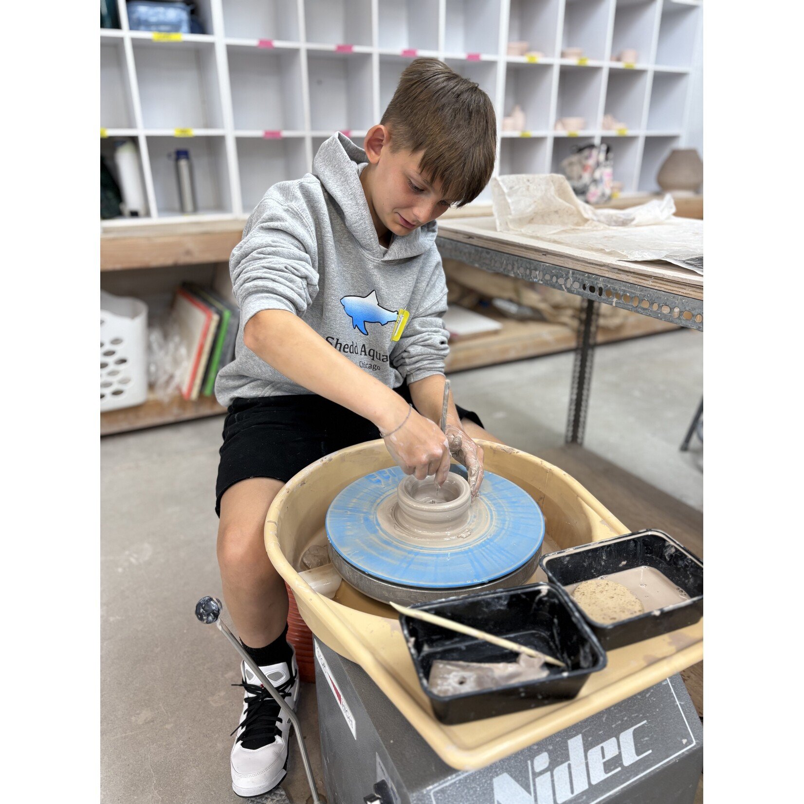 Pottery Wheel Half-Day AM 10:00a-12:30p 8+ yrs