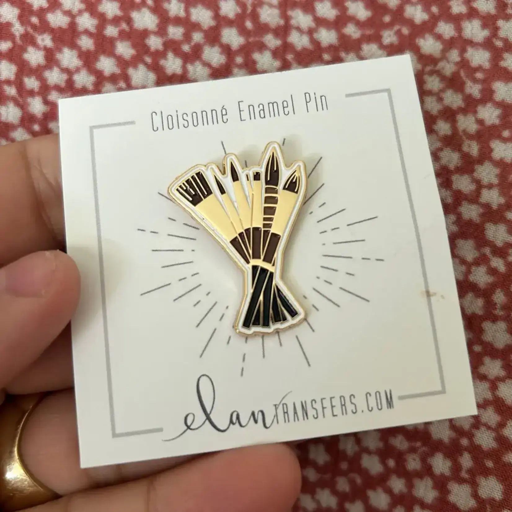 Elan Pottery Transfers Brushes Enamel Pin