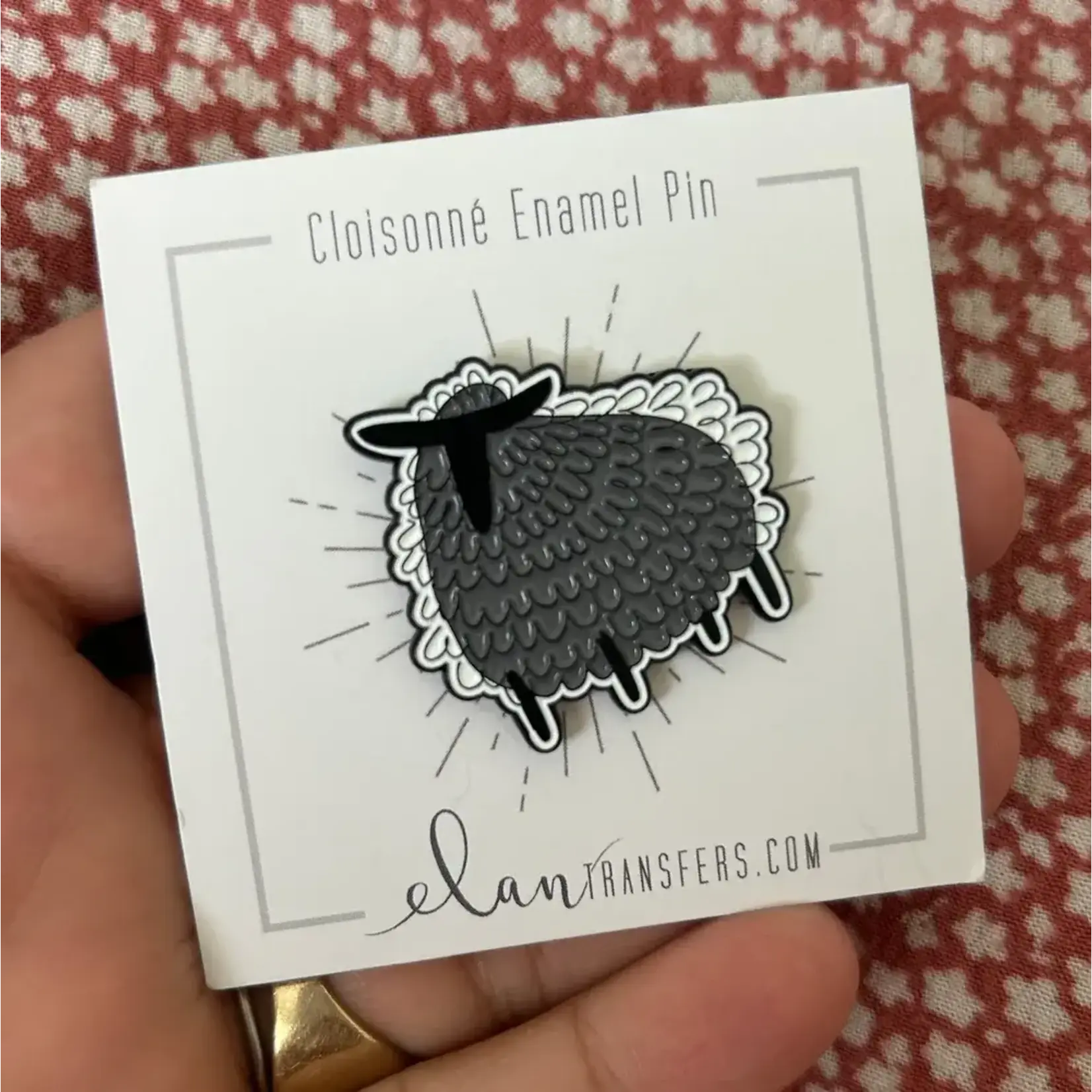 Elan Pottery Transfers Sheep Enamel Pin