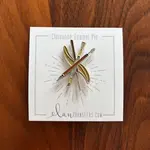 Elan Pottery Transfers Wooden Tools Enamel Pin
