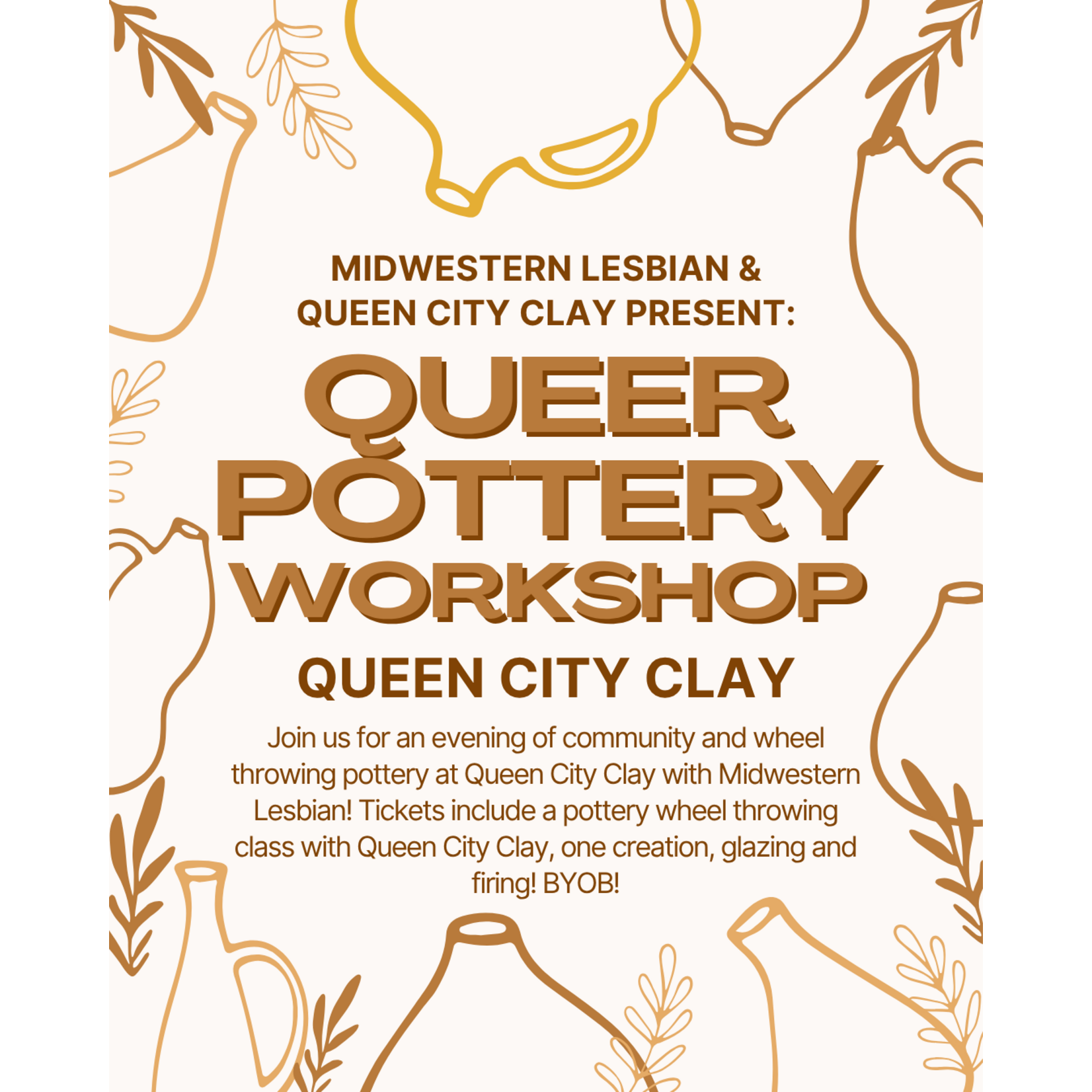 Queer Clay Wheel Event Aug 21, 7-9pm