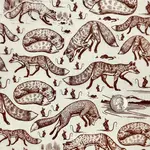 Elan Pottery Transfers Foxy Loxy Underglaze Transfer - Brown