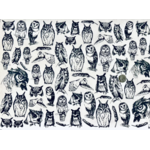 Elan Pottery Transfers Owls Underglaze Transfer - Black