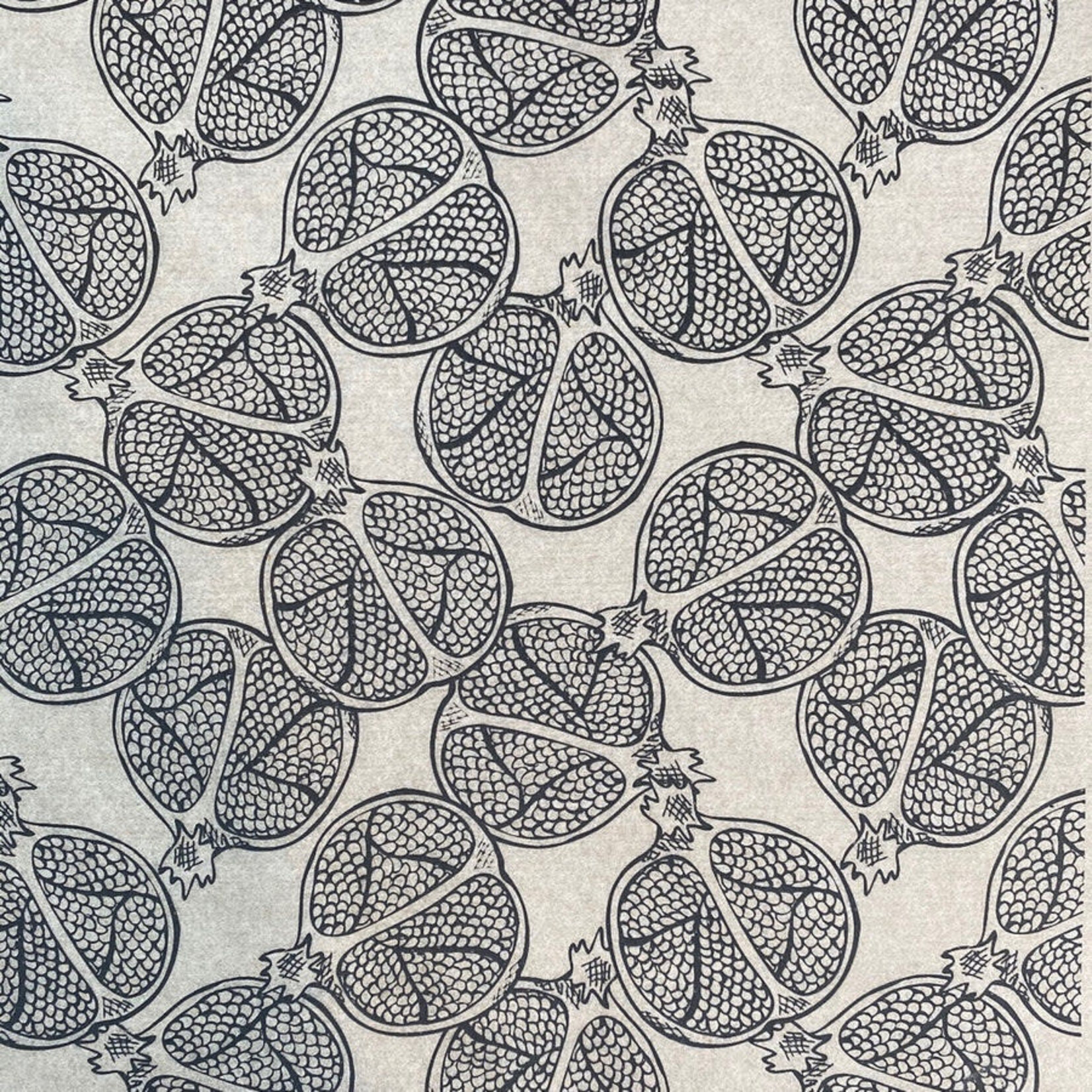 Elan Pottery Transfers Pomegranates Underglaze Transfer - Black