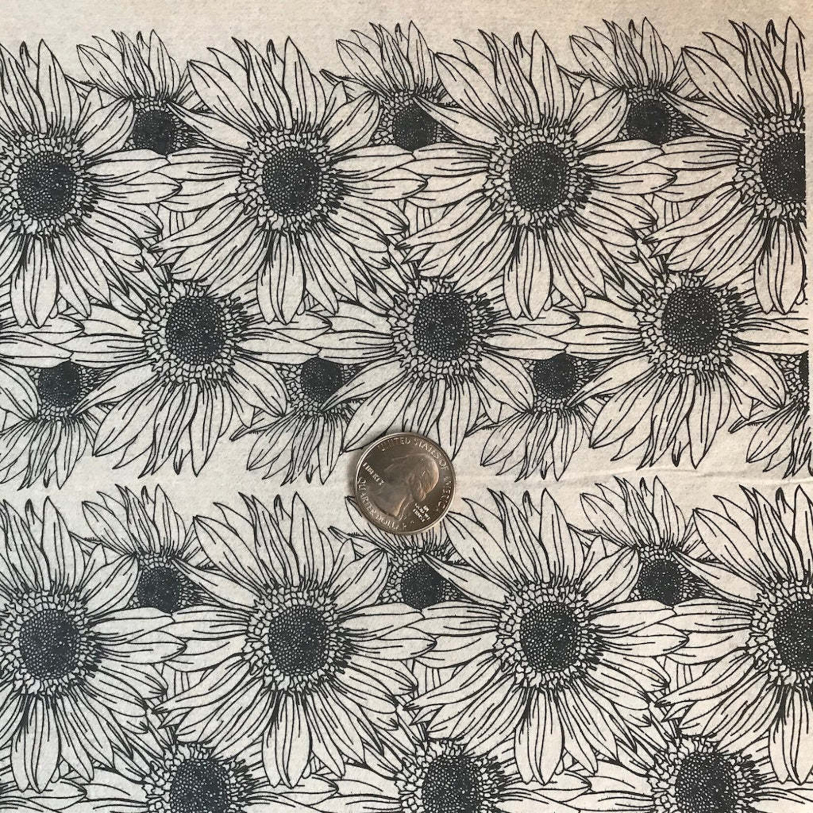 Elan Pottery Transfers Sunflower Border Underglaze Transfer - Black