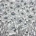 Elan Pottery Transfers Poppies Underglaze Transfer - Black