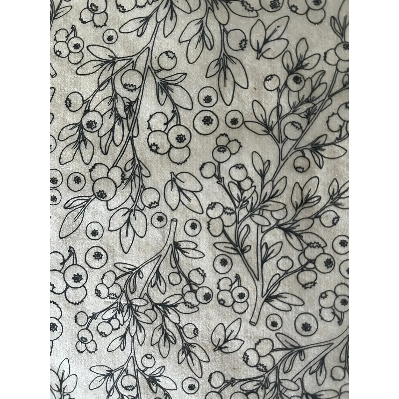 Elan Pottery Transfers Blueberries Underglaze Transfer - Black