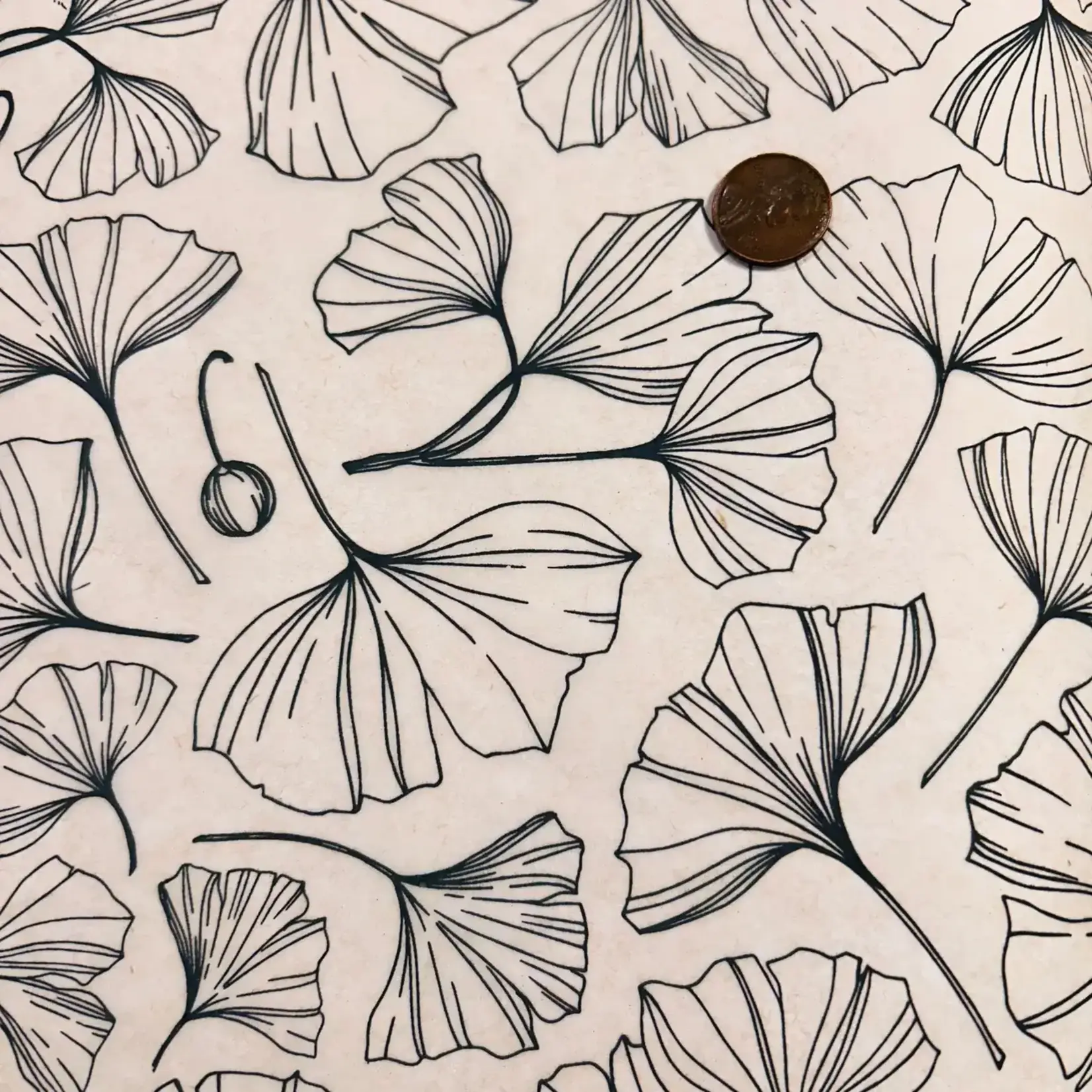 Elan Pottery Transfers Ginkgo Berries Underglaze Transfer - Black