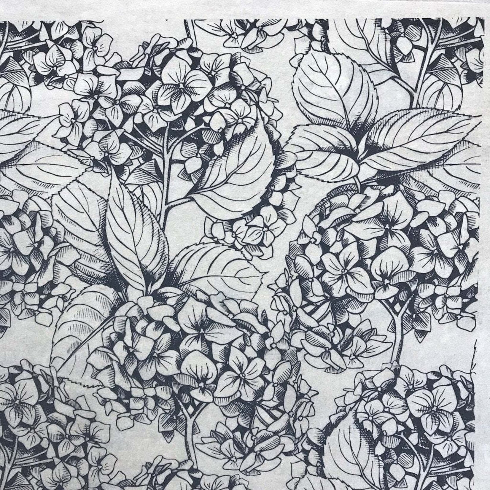 Elan Pottery Transfers Hydrangea Underglaze Transfer - Black
