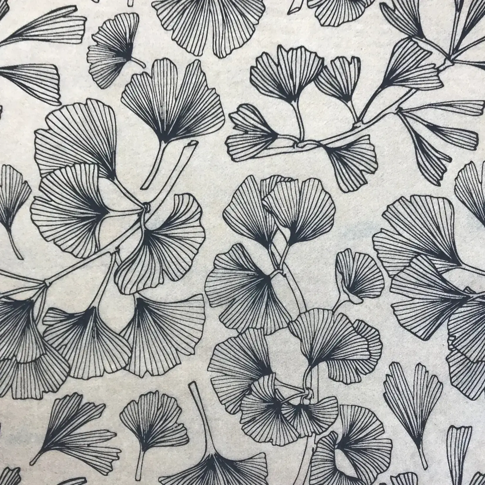 Elan Pottery Transfers Ginkgo Leaves Underglaze Transfer - Black