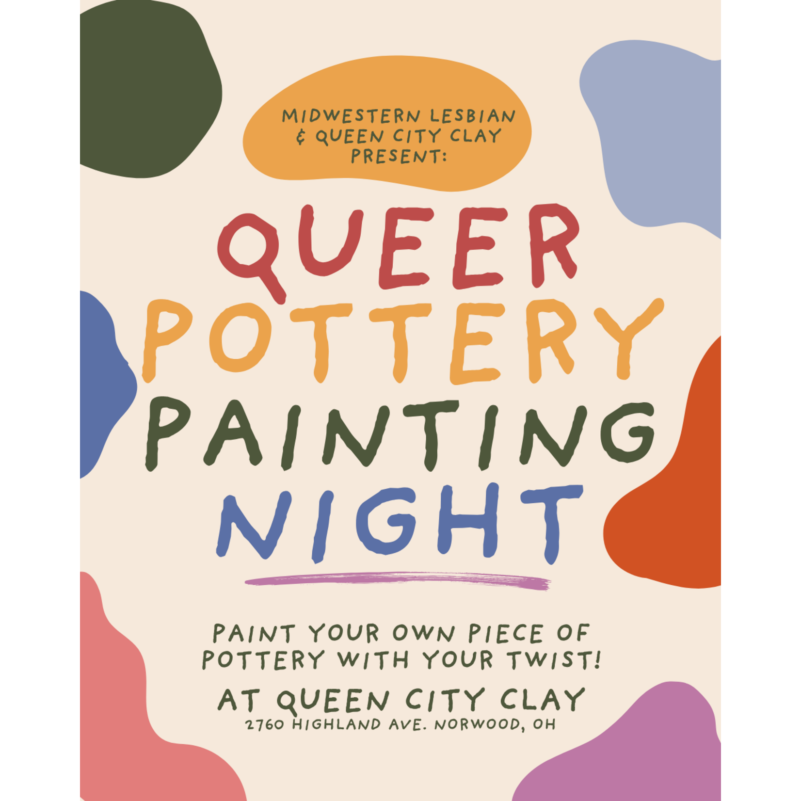 Queer Clay Pottery Painting Event