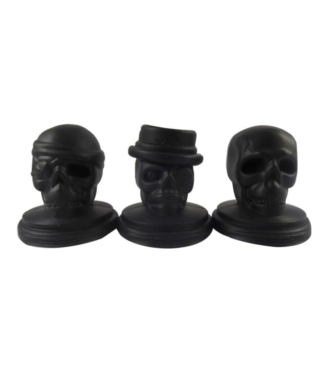Dope Molds Dope Molds Silicone Mold 3-Skull Set w/ Stand