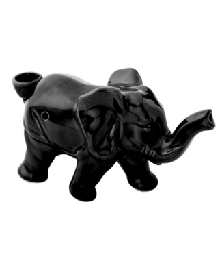Ceramic Elephant Pipe Black
