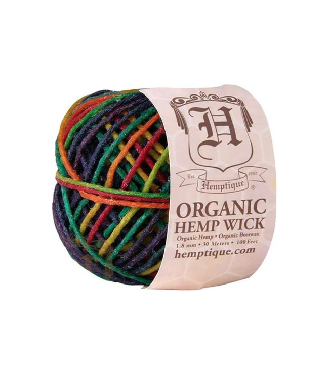 Hemptique Hemptique Organic #20 Hemp Wick Rainbow 30m