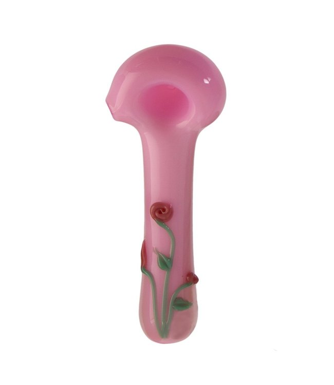 Wildfire Productions Wildfire Productions 4" Glass Pipe w/Roses Pink