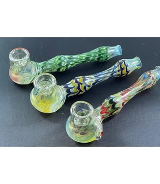 Glass Alchemy 5.5" Feathered Hand Pipe Large
