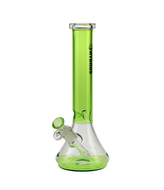 Hydros Hydros Glass 13" Beaker w/ Perc Stem & Honeycomb Bowl Light Green
