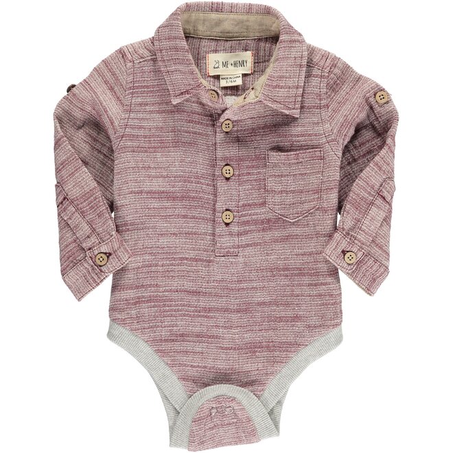 Wine woven onesie