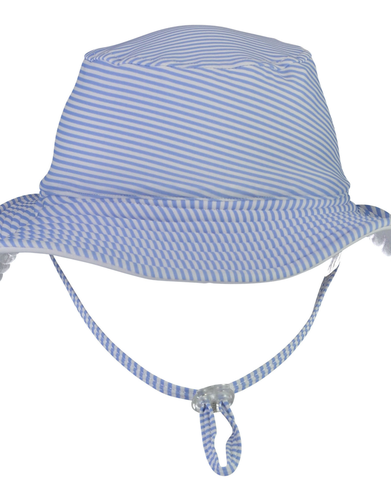 blue and white bucket hat