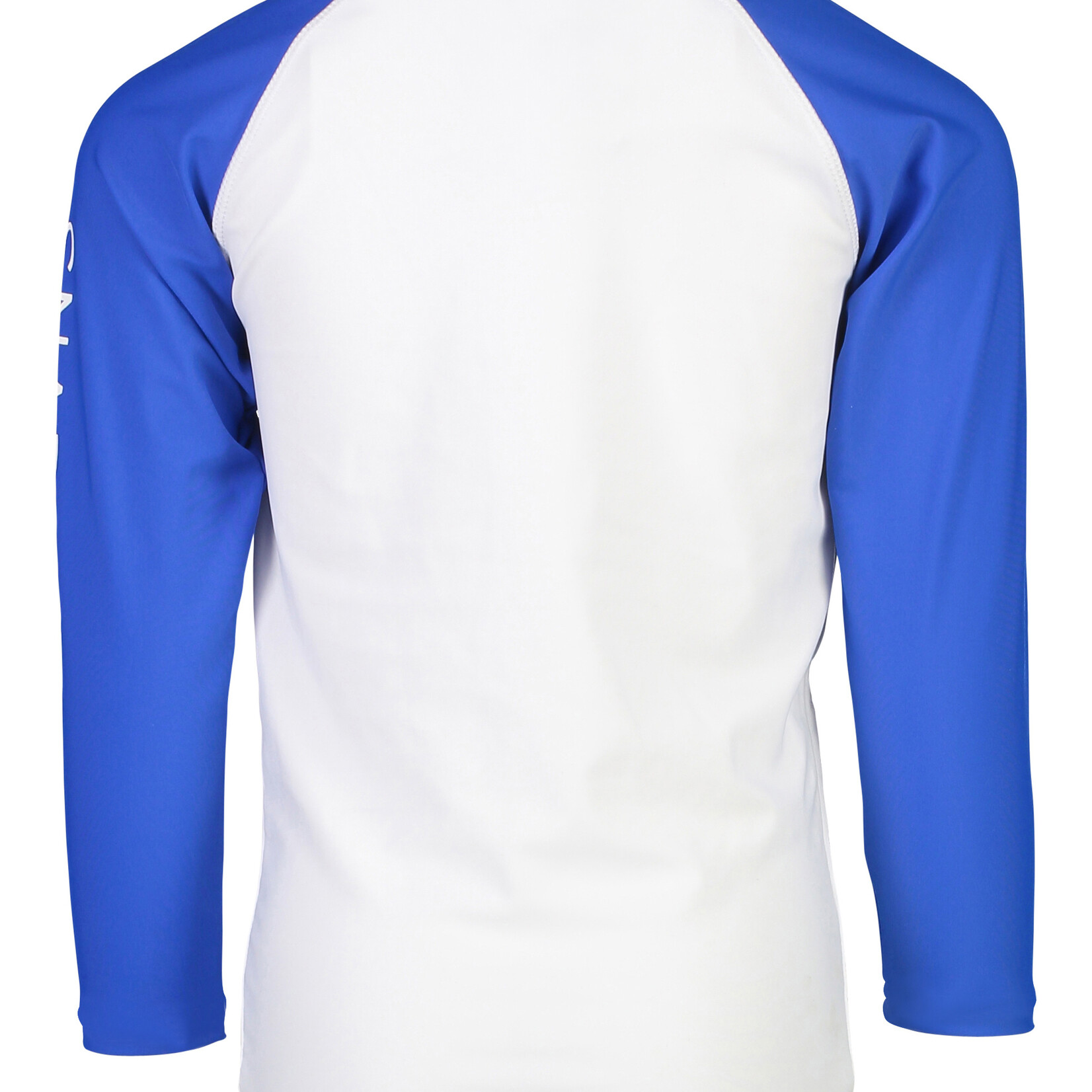 WHITE BLUE ARM LS RASH TOP