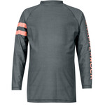 GRAY/ORANGE LS RASH GUARD