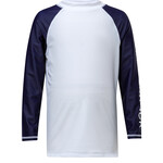 WHITE/NAVY LONG SLEEVE RASH TOP