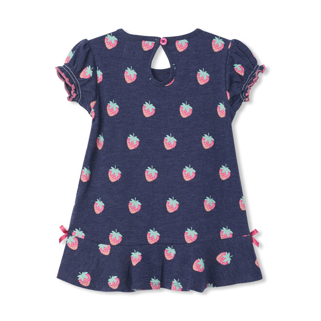 STRAWBERRIES BABY FLOUNCE HEM DRESS