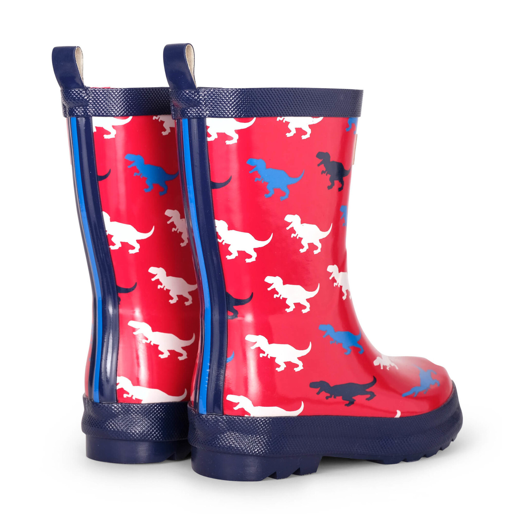 T-REX SILHOUETTES SHINY RAIN BOOTS